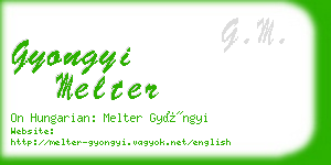 gyongyi melter business card